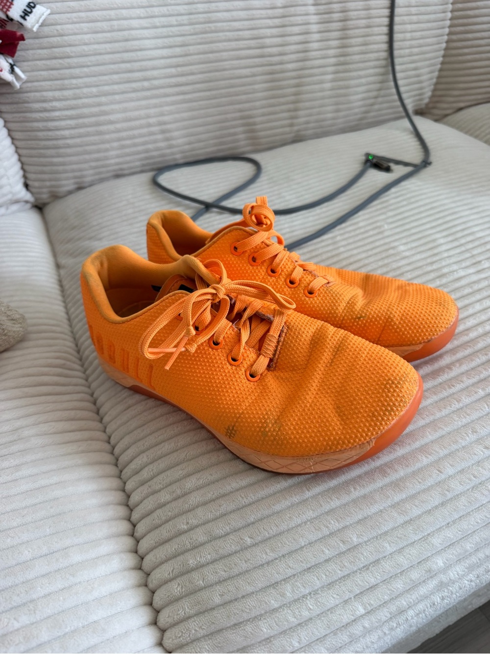 NOBULL Orange Knit Training Sneakers